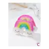 Gülen Yüz Bulutlu Gökkuşağı Asetat Kız Çocuk Mandal Toka - Hediyelik Saç Tokası Doğum Günü Hediyesi