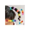 100lü Küçük Yumuşak Lastikli At Kuyruğu Bağlama Toka Seti - Renkli Bebek Çocuk Lastik Saç Tokası