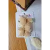 2li Soft Bej Tül Kanatlı Gold Detaylı Kelebek Toka Seti 5cm - Kelebekli Toka Pens Klips Saç Tokası