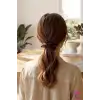 Vintage Retro Asetat Kıstırmalı Kahverengi Orta Boy Muz Toka 7cm - Şık Saç Topuz Tokası Klipsli Toka