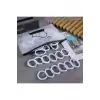 25li Günlük Dayanıklı Yumuşak Beyaz Kadın Lastik Toka 4.5cm - 23 Nisan 29 Ekim Bayramı Saç Tokası