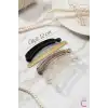 Siyah Renk Minimalist Muz Toka 12cm - Pratik At Kuyruğu Toplama Kıstırmalı Klipsli Saç Topuz Tokası