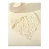 Zarif Ayçiçekli Bohem Retro Dantel İşlemeli Örme Üçgen Bandana - Hediyelik Yazlık Örgü Saç Bandanası