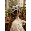 Retro Gotik Yarasa Motifli El Örgüsü Saç Bandanası - Tatil Günlük File Örme Üçgen Bandana