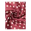 Bordo Saten Puantiyeli Fular Saç Bandanası - Retro Vintage Kadın Aksesuarı Saç Bandı