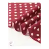 Bordo Saten Puantiyeli Fular Saç Bandanası - Retro Vintage Kadın Aksesuarı Saç Bandı