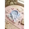 Mavi Beyaz Pötikare Fırfırlı Bohem Taçlı Bandana - Çocuk Kadın Saç Bandı Toka Üçgen Saç Bandanası