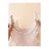 Kadın Beyaz Dantelli Tül Taç Bandana Vintage Saç Bandı Toka - Japon Kore Üçgen Taçlı Saç Bandanası