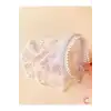 Kadın Dantelli Tül Pembe Taç Bandana Vintage Saç Bandı Toka - Japon Kore Üçgen Taçlı Saç Bandanası