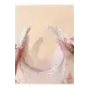 Kadın Dantelli Tül Pembe Taç Bandana Vintage Saç Bandı Toka - Japon Kore Üçgen Taçlı Saç Bandanası
