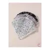 Siyah Üzeri Çiçek Desenli Beyaz Dantelli Yazlık Taçlı Bandana - Eşarp Görünümlü Üçgen Saç Bandanası
