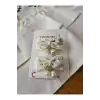 Vintage Sedefli İncili Müge Çiçeği Sallantılı Fiyonk Toka Seti 5.5cm - Bayram Doğum Günü Saç Tokası