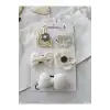 5li Özel Seri Tavşanlı Kelebekli Çiçekli Örgü Fiyonk Saçsız Bebek Tokası Yenidoğan Çıtçıt Toka Seti