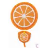 Portakal Desen Katlanabilir Yuvarlak Yelpaze Çıtçıt Çantalı Taşınabilir Mini Kore El Yelpazesi 20cm