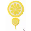 Limon Desenli Katlanabilir Yuvarlak Yelpaze Çıtçıt Çantalı Taşınabilir Mini Kore El Yelpazesi 20cm