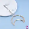Ay Tasarım Gold Metal Kıstırmalı Toka 6 cm - Zarif Klipsli Yan Saç Tokası