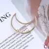 Ay Tasarım Gold Metal Kıstırmalı Toka 6 cm - Zarif Klipsli Yan Saç Tokası