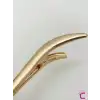Dekoratif S Tasarım Büyük Boy Pens Saç Tokası Gold Metal 13cm - Kadın Klipsli Yan Toka Topuz Tokası