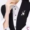 Erik Çiçeği Tasarım Beyaz Çiçekli İncili Taşlı Kadın Broş - Hediyelik Elbise Ceket Yaka İğnesi Rozet