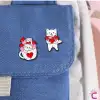 Full of Love Sevimli Kalpli Kedi Pin Broş - Hediyelik Aşk Sevgili Arkadaş Çanta Şapka Süsü Rozeti