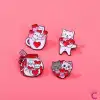 Full of Love Sevimli Kalpli Kedi Pin Broş - Hediyelik Aşk Sevgili Arkadaş Çanta Şapka Süsü Rozeti