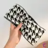 Kadın Kışlık Örgü Kafa Bandı Saç Bandana Siyah Beyaz - Geniş Rahat Günlük Kullanım Makyaj Bandanası