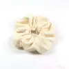 Pamuklu Yumuşak Kumaş Kadın Büyük Scrunchie Toka Krem - Rahat Simit Lastik Saç Tokası