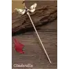 Peri Butterfly Tasarım Boho Metal Topuz Tokası 17cm - Yeni Trend Çubuk Toka Saç Topuz Çubuğu