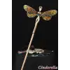 Peri Butterfly Tasarım Boho Metal Topuz Tokası 17cm - Yeni Trend Çubuk Toka Saç Topuz Çubuğu