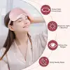 Sertifikalı %100 Saf İpek Uyku Maskesi Açık Pembe - Seyahat Taşıma Kılıflı İnce İpek Uyku Göz Bandı