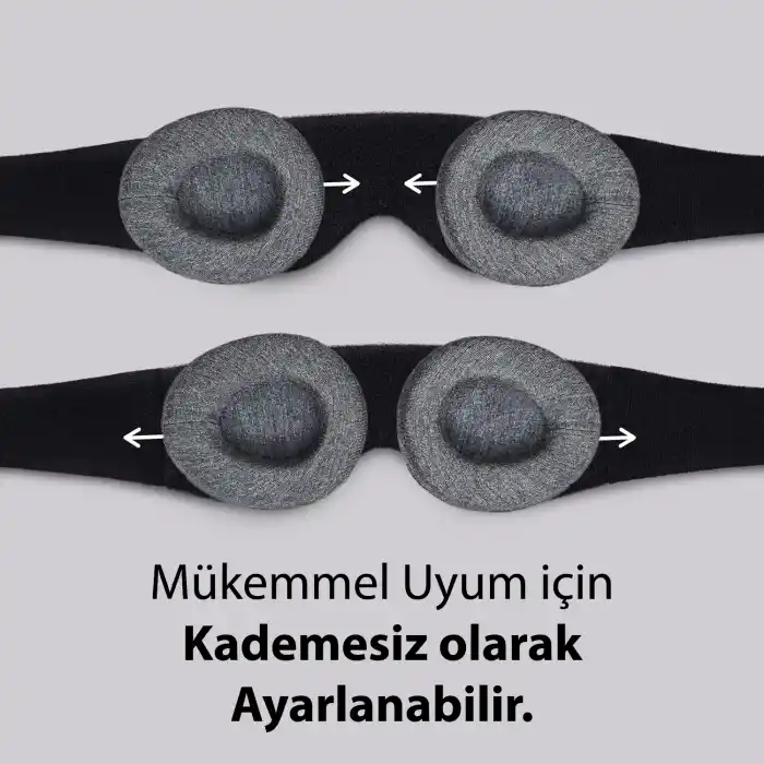 %100 Işık Engelleyen Trend Zero Uyku Maskesi - Erkek ve Kadın için Rahat ve Ayarlanabilen Göz Bandı
