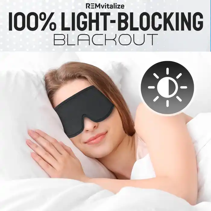 %100 Işık Geçirmez Trend Lüks Uyku Maskesi Gri - Ayarlı Yumuşak Dolgulu Nefes Alabilen Göz Bandı