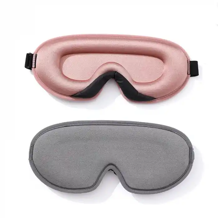 %100 Işık Geçirmez Trend Lüks Uyku Maskesi Gri - Ayarlı Yumuşak Dolgulu Nefes Alabilen Göz Bandı