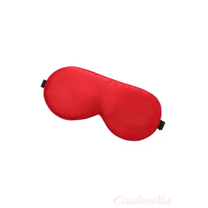 %100 Saf Dut İpek Ayarlanabilir Uyku Maskesi Kırmızı - Yan Yatanlar için Rahat Uyku Göz Bandı