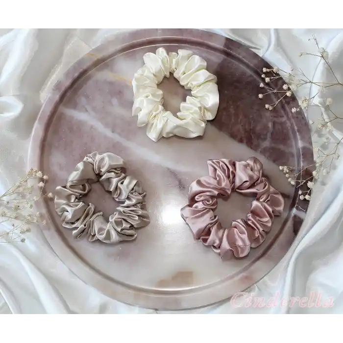 %100 Saf Dut İpek Kadın Scrunchie Saç Tokası - Yumuşak Rahat Uyku için Simit Lastikli Toka Model-1