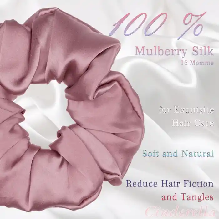%100 Saf İpek Kadın Scrunchie Saç Tokası 3.5cm - Yumuşak Rahat Uyku için Simit Lastik Toka Model-5
