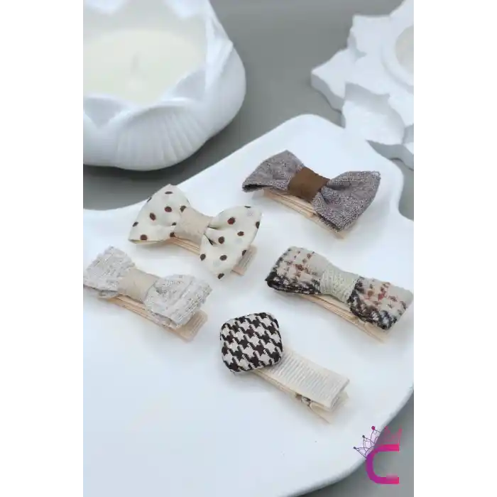 10lu Çanta Kutulu Hediyelik Kız Bebek Kurdele Fiyonk Toka Seti Soft - Acıtmaz Çocuk Pens Saç Tokası