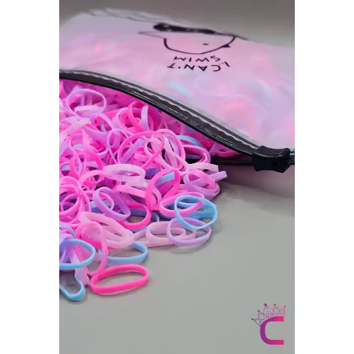 1000li Soft Mat Renkli Kalın Küçük Kız Çocuk Lastik Toka Seti - Elastik Dayanıklı Saç Örgü Lastiği