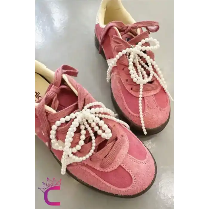 2 adet Çıkarılabilir İncili Fiyonklu Ayakkabı Bağcık Tokası - Charms Aplike Bot Spor Ayakkabı Süsü