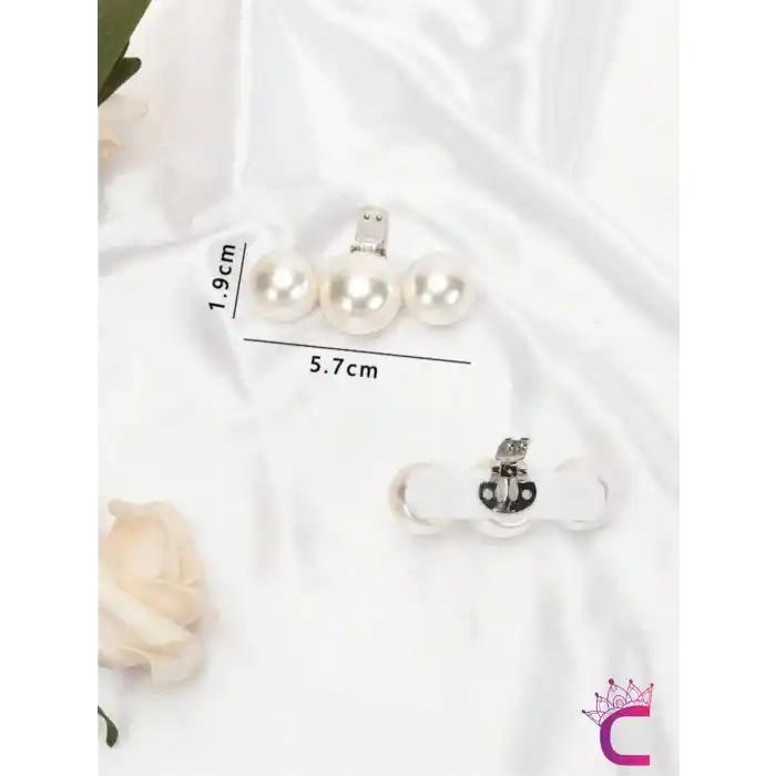 2li İncili Taşlı Çıkarılabilir Klipsli Ayakkabı Süsü - Zarif Hediyelik Ayakkabı Charmı Tokası