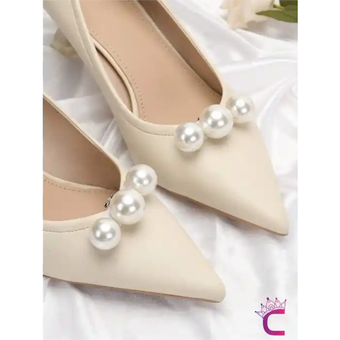 2li İncili Taşlı Çıkarılabilir Klipsli Ayakkabı Süsü - Zarif Hediyelik Ayakkabı Charmı Tokası