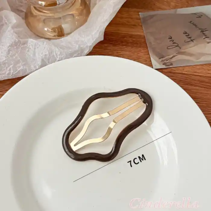 2li Büyük Boy Kadın Moda Çıtçıt Metal Yan Saç Tokası 7cm Füme - Yeni Sezon Yan Çıt Çıt Toka