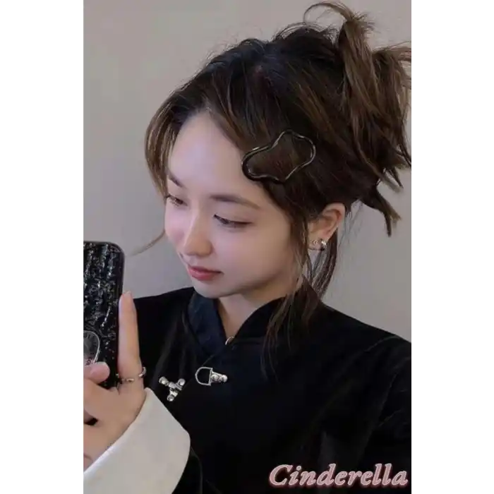 2li Büyük Boy Kadın Moda Çıtçıtlı Metal Yan Saç Tokası 7cm Siyah - Yeni Sezon Yan Çıt Çıt Toka