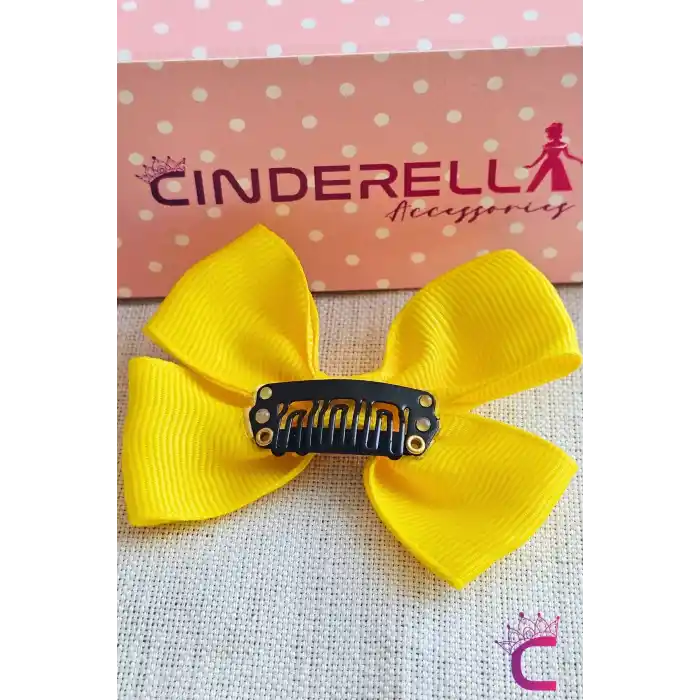 2li Saten Fiyonk Saçsız Bebek Tokası 7cm - Kurdeleli Kız Bebek Az Saçlı Yenidoğan Toka Klipsi Seti