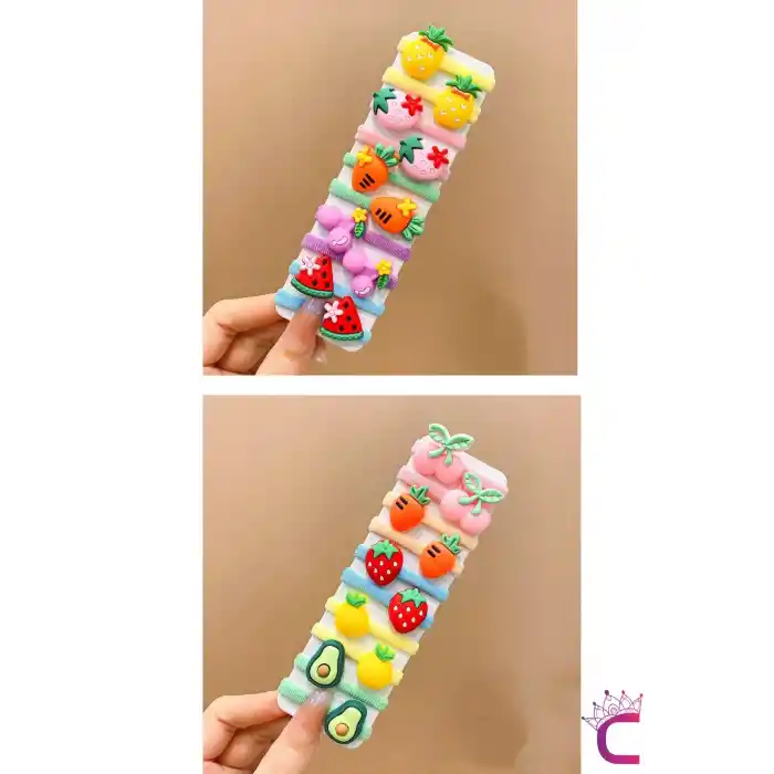 20li Çantalı Yumuşak Acıtmaz Kız Bebek Havlu Lastik Toka Seti - Renkli Çocuk Lastikli Saç Tokası