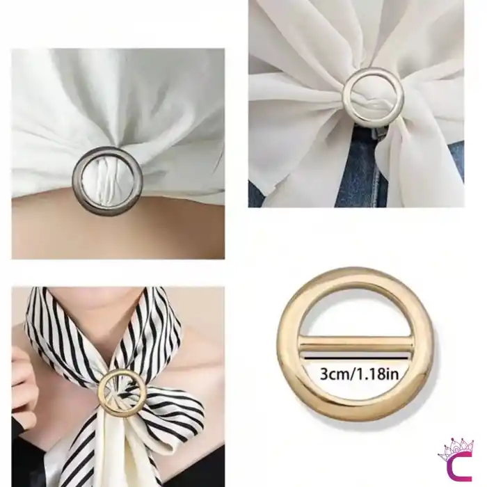 3lü Çok Amaçlı Fular Tişört Toplama Bağlama Klipsi Aparatı - Kadın Bel Kemeri Aksesuar Broş Toka