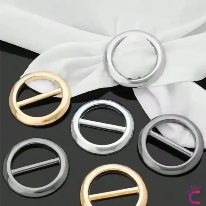 3lü Çok Amaçlı Fular Tişört Toplama Bağlama Klipsi Aparatı - Kadın Bel Kemeri Aksesuar Broş Toka