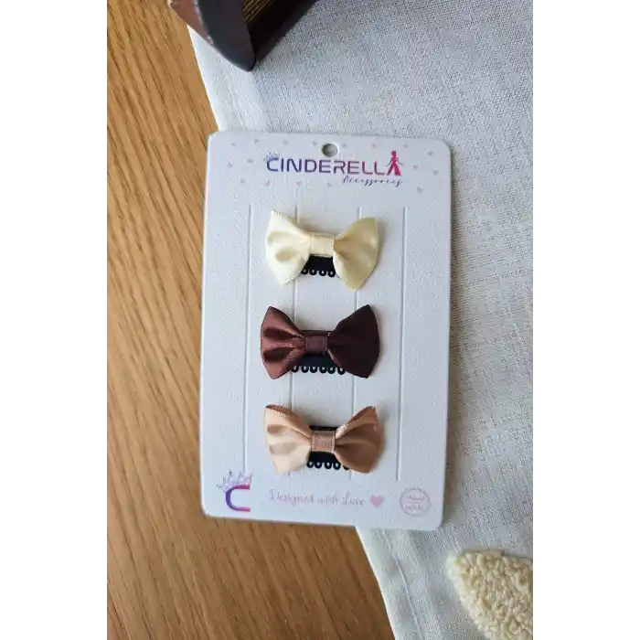 3lü Fiyonklu Yumuşak Saçsız Bebek Tokası - Az Saçlı Kız Bebek Toka Seti Çıtçıtlı Yenidoğan Tokası