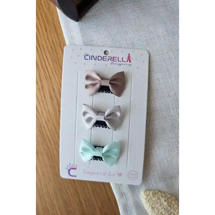 3lü Soft Renkli Kurdele Fiyonk Saçsız Bebek Tokası - Az Saçlı Kız Bebek Çıt Çıt Yenidoğan Toka Seti