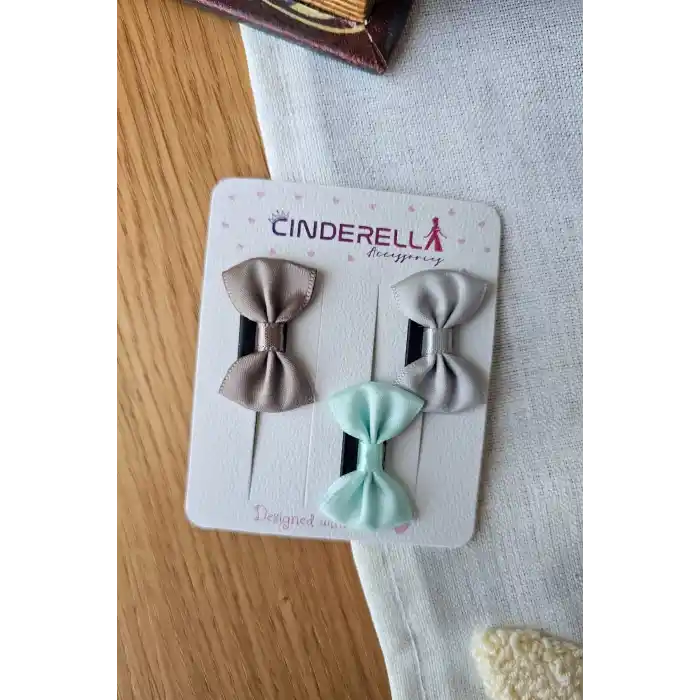 3lü Soft Renkli Kurdele Fiyonk Saçsız Bebek Tokası - Az Saçlı Kız Bebek Çıt Çıt Yenidoğan Toka Seti